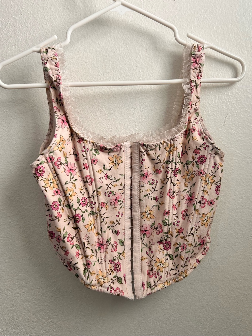 Alter’d State Floral Hook-and-eye Corset Top